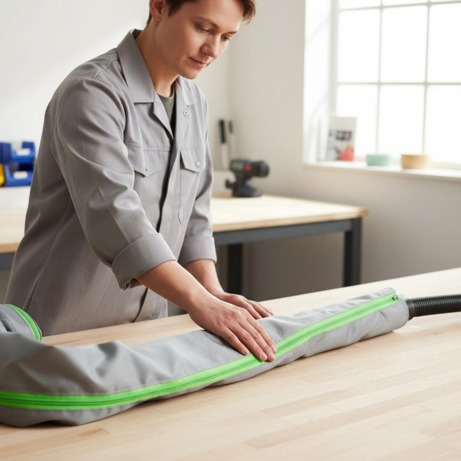 Woodworking Workshop Design - Manchon de protection pour tuyau d'aspirateur