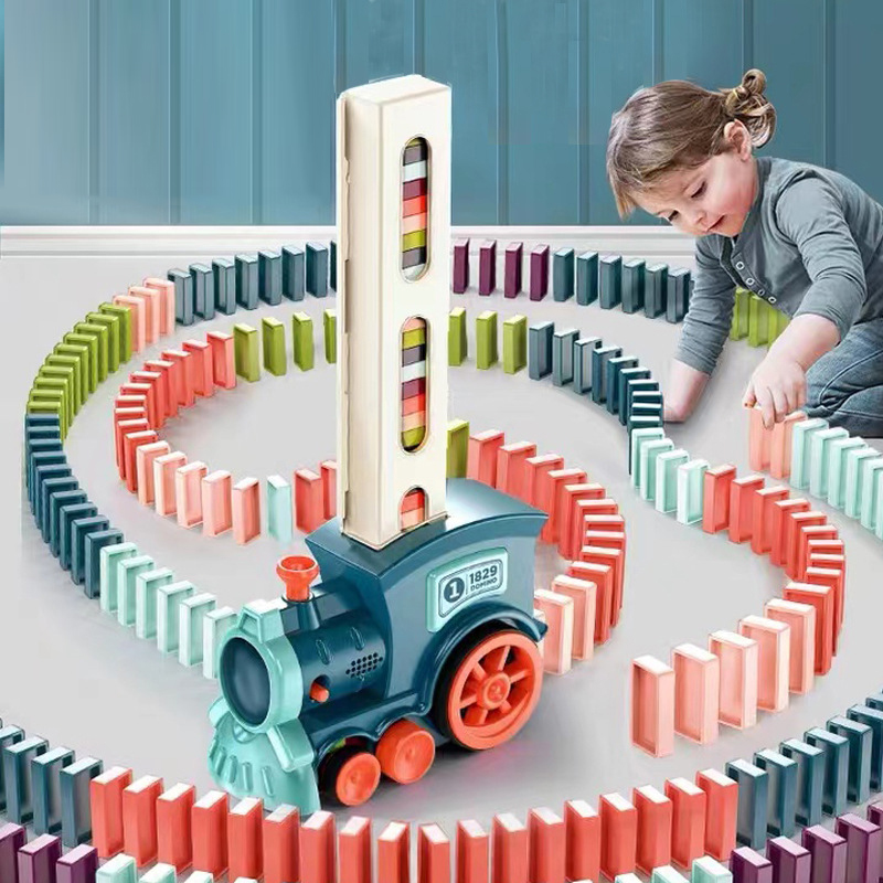 Woodworking Domino - Train à dominos automatique, voiture électrique,