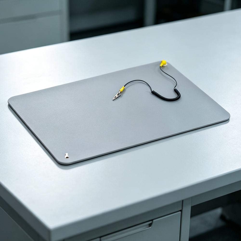Woodworking Workshop Design - Tapis antistatique en caoutchouc gris 60x40cm
