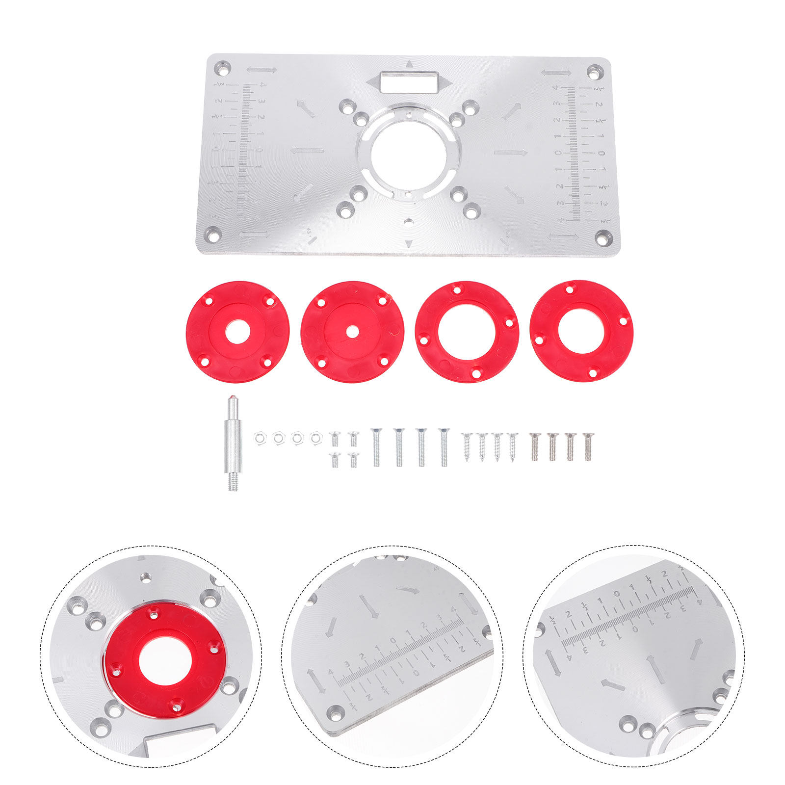 Woodworking Routers - Ensemble de plaques d'insertion pour table