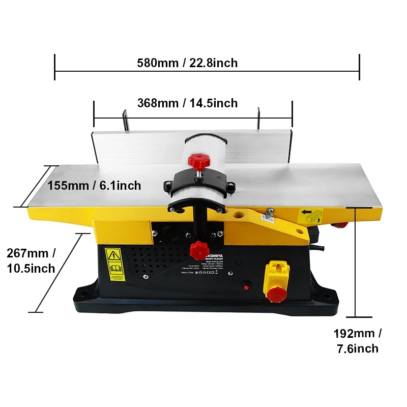 Bench Plane Jointer - Raboteuse à bois de table de