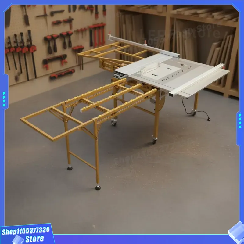 Woodworking Workshop Design - Scie à table coulissante portative pour