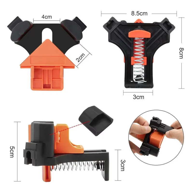 EE1, lot de 4 serre-joints à 9 - Woodworking Right Angle Clamp avis et prix